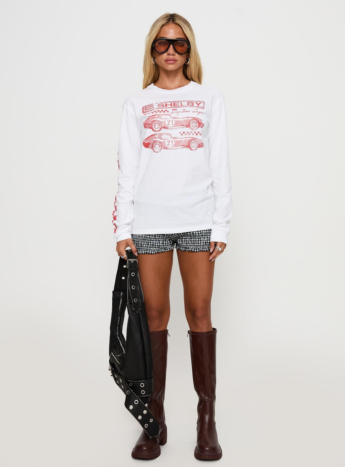 Shelby Daytona Long Sleeve Top Washed Bright White