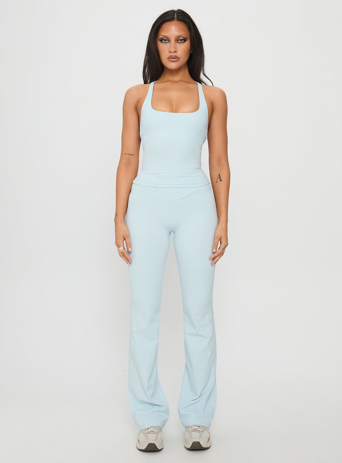 Layup Active Longline Cross Back Top Blue