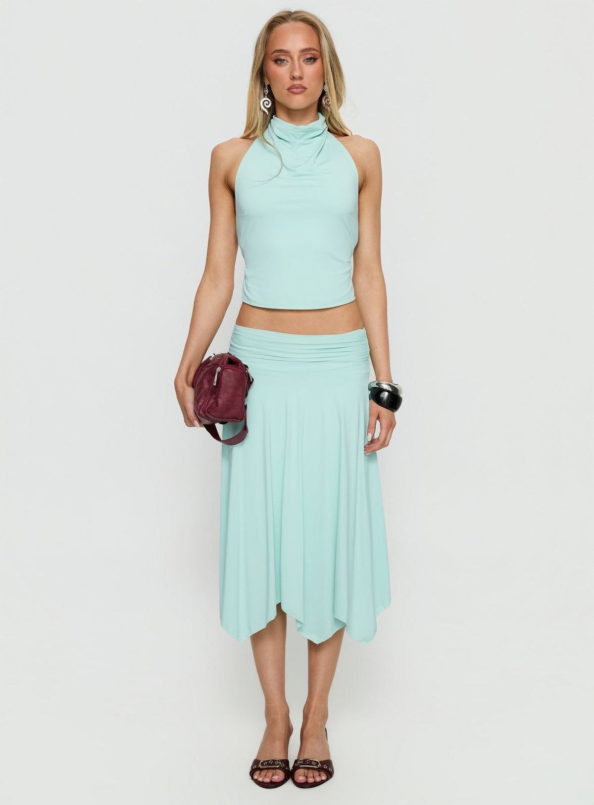 Scenic Route High Neck Top Blue