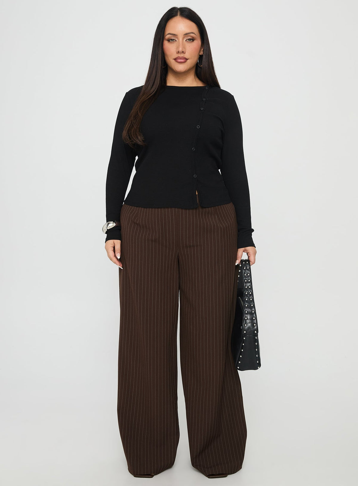 Passoni Long Sleeve Top Black Curve