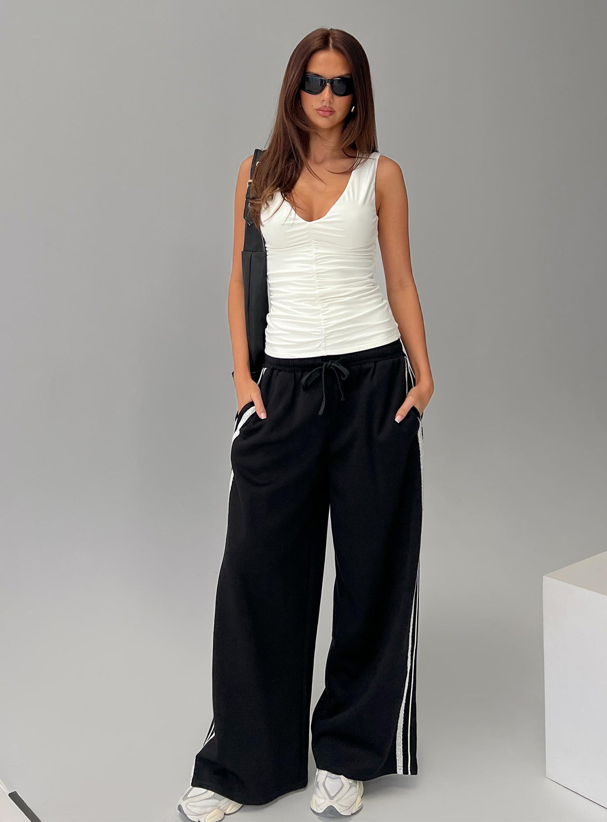 Loving Is Easy Ruched Top White