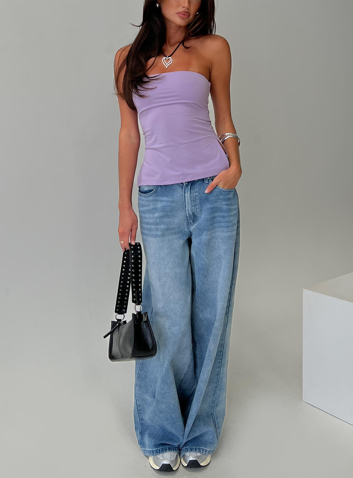 Strutter Strapless Top Purple