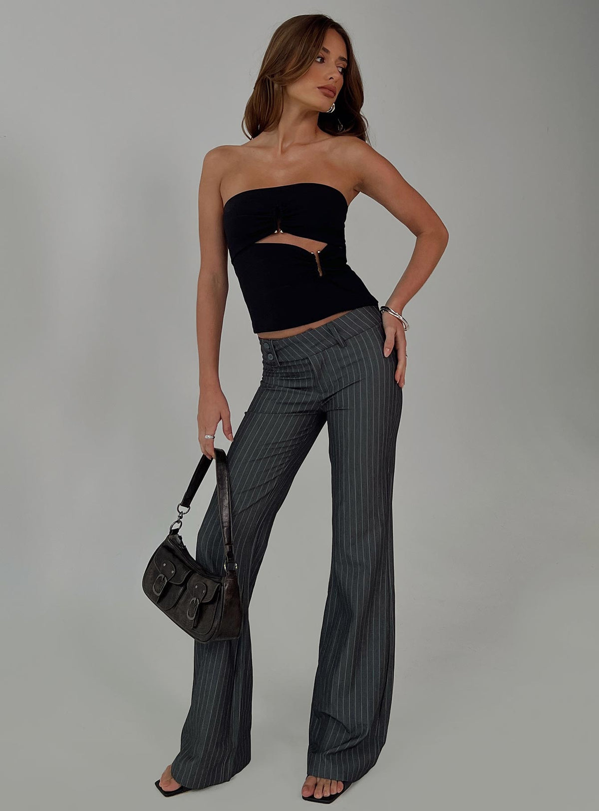 Reckless Abandon Strapless Top Black