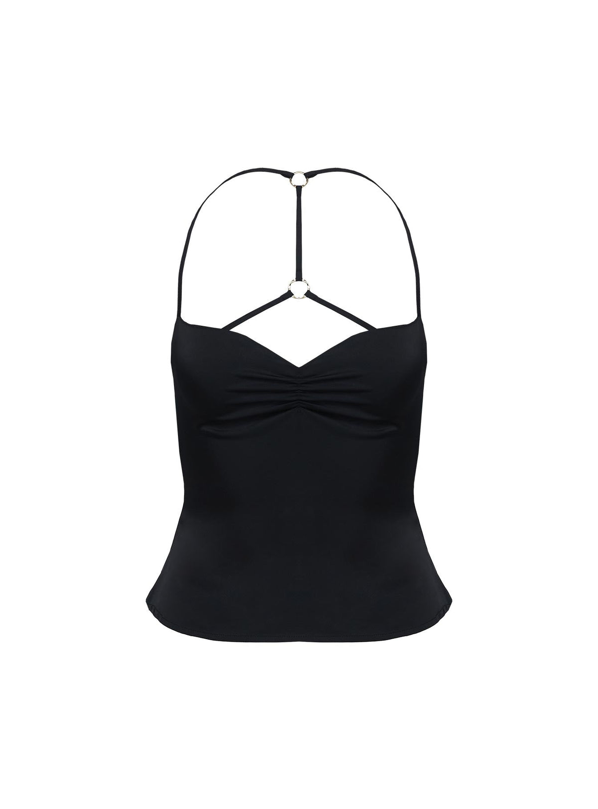 Floresta Razor Back Halter Top Black
