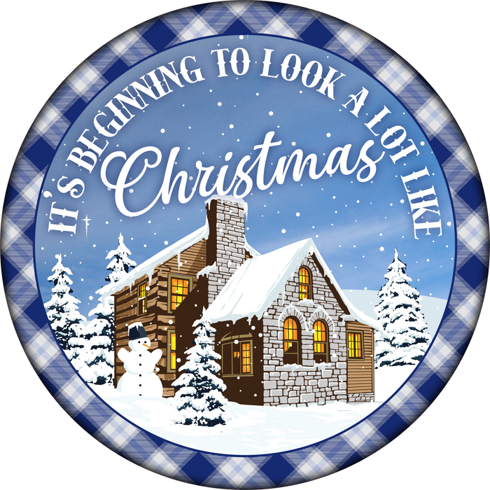 C101 It's Beginning To Look Like Christmas, Holiday Sign Christmas Sign, Wreath Sign, Wreath Center