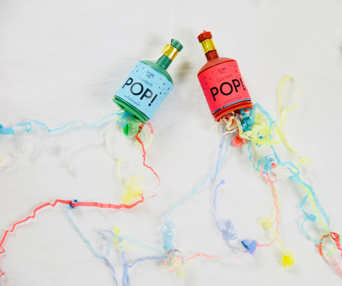2 popped confetti pops