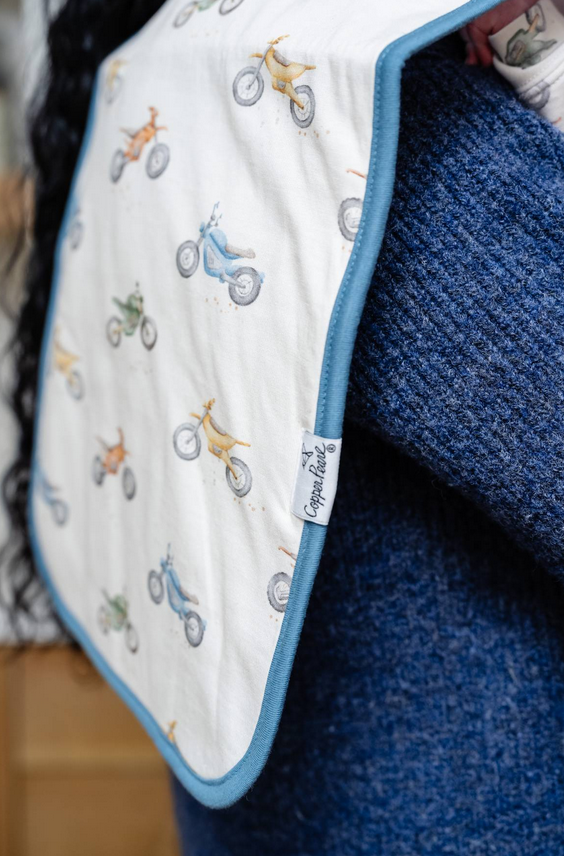 Copper Pearl Ryder Burp Cloth