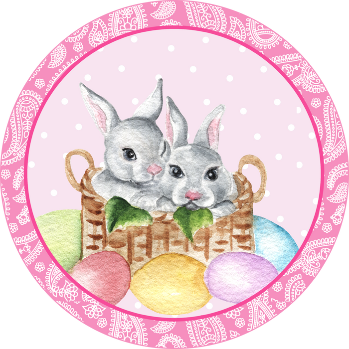 Easter Bunnies, Easter Eggs, Wreath Center, Wreath Attachment