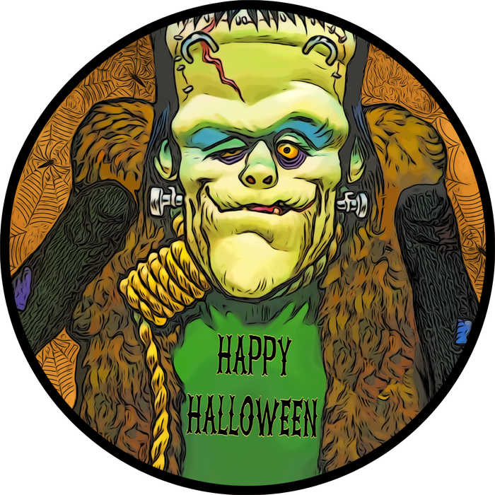 H041 Frankenstein Sign, Wreath Sign, Wreath Center, Wreath Attachment