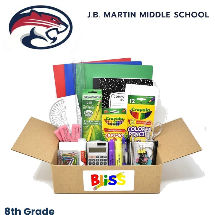 J.B. Martin Middle School 8th Grade School Supply Kit
