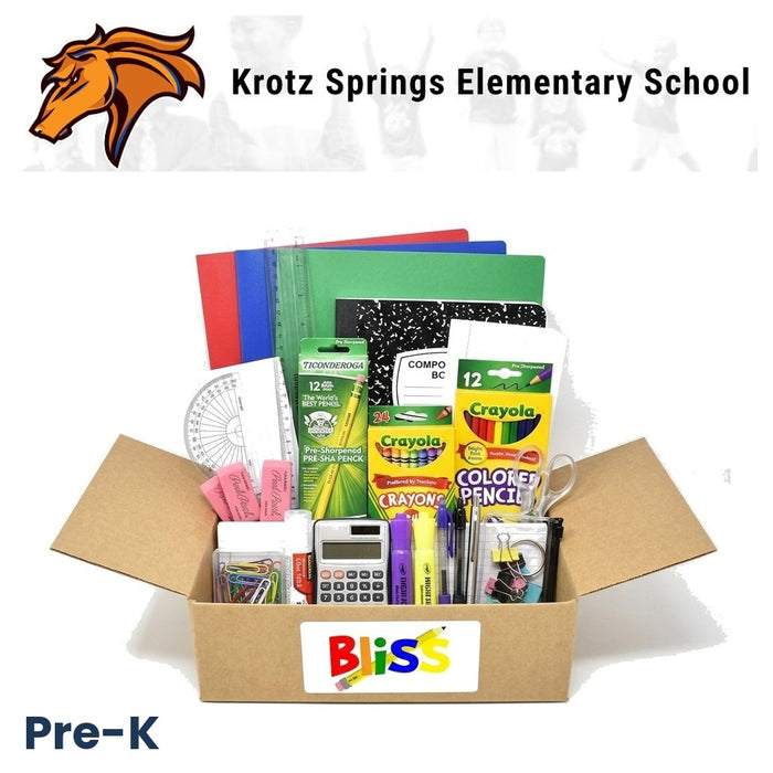 Krotz Springs Elementary School Pre-K School Supply Kit