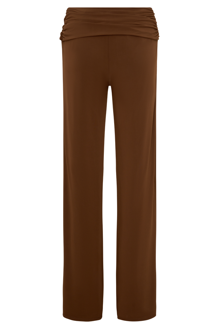Lydia Slinky Straight Leg Pants - Chocolate