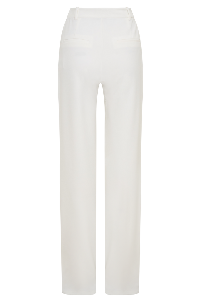 Maude Crepe Straight Leg Pants - Ivory