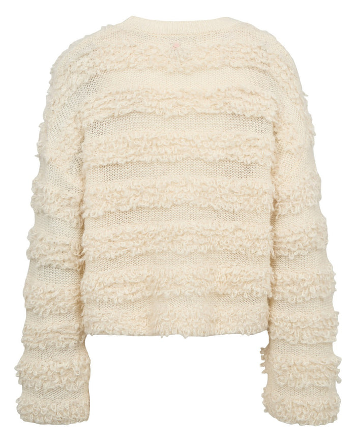 Back view of Numph 707238 Nusheeba Jumper Pristine by Numph, shop the vendor at Dotique for cozy knitwear options
