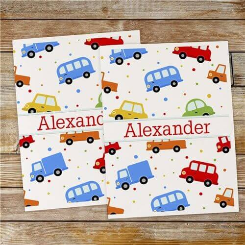 Personalized Cars Folder Set