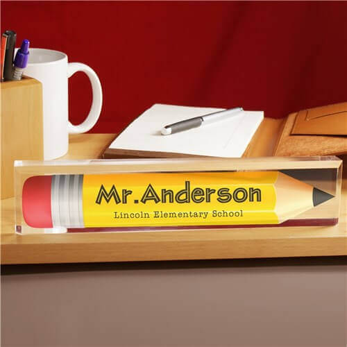 Personalized Pencil Acrylic Name Plate