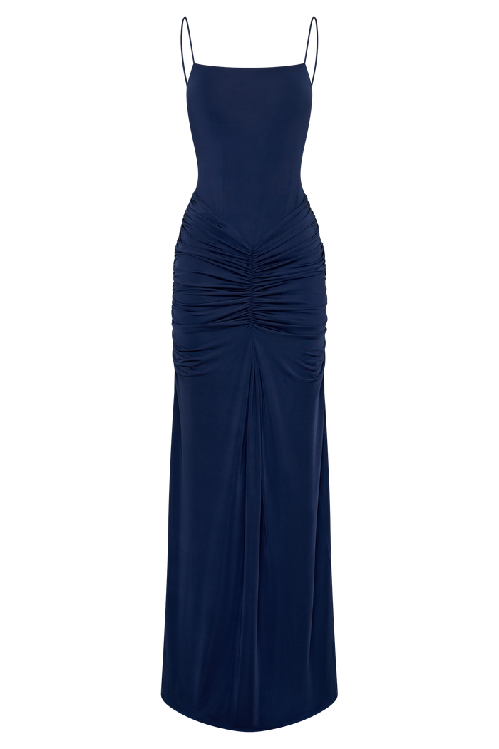 Roisin Slinky Maxi Dress - Navy