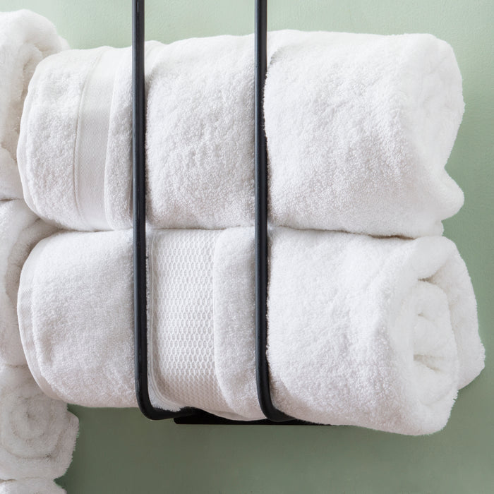Terry Black Metal Towel (Set of 2)