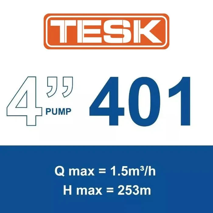 TESK 4SK 401-10 submersible borehole pump — official 401 range image