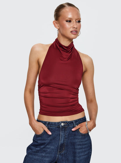 Giggle Top Burgundy
