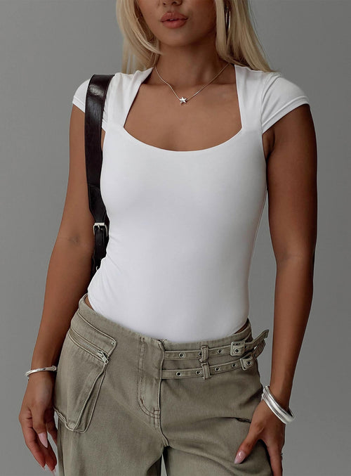 Want You Forever Bodysuit White