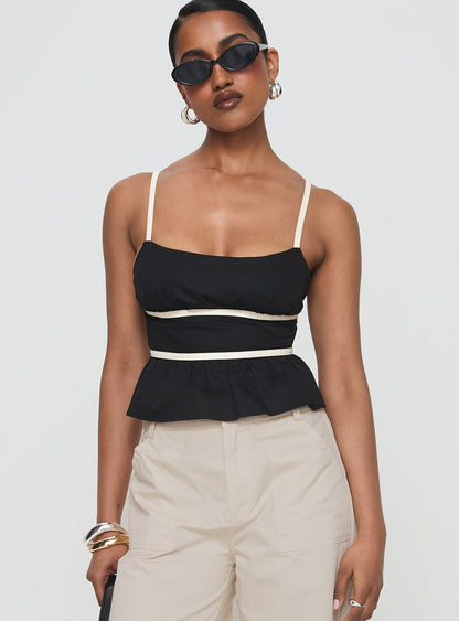 Daxon Top Black / Cream