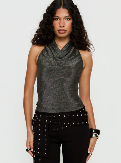 Giggle Top Charcoal Shimmer