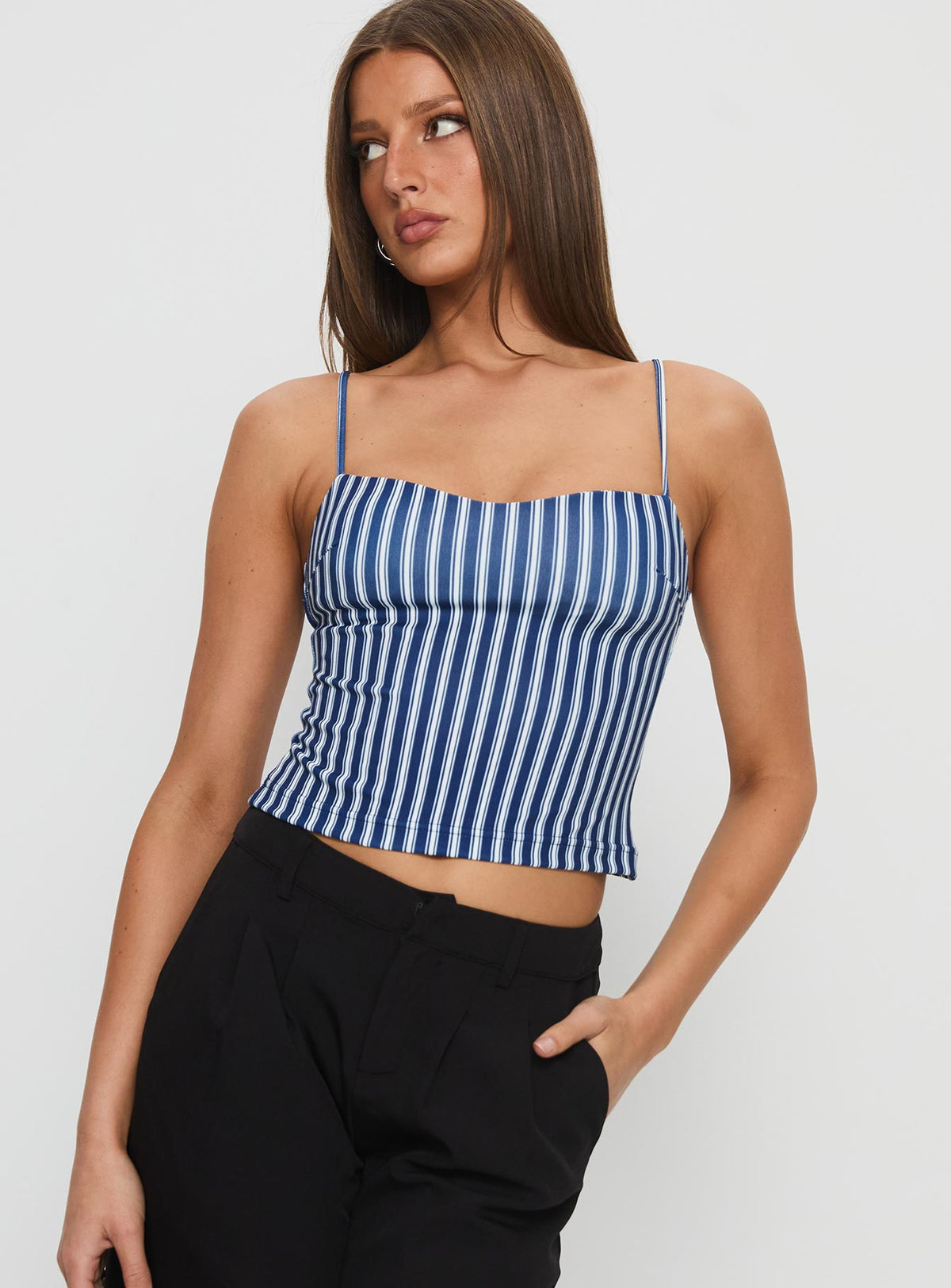 Evanda Top Blue Stripe