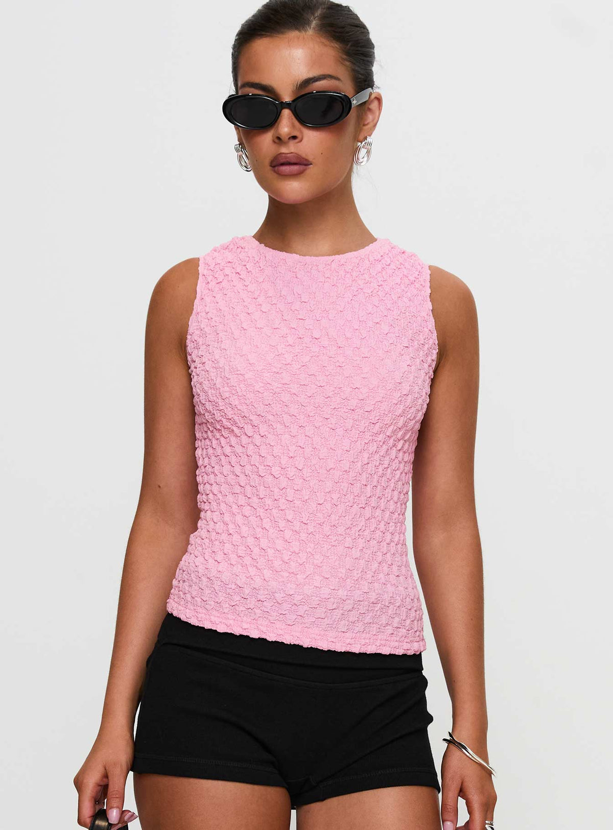 Goodnight And Go Textured Top Pink