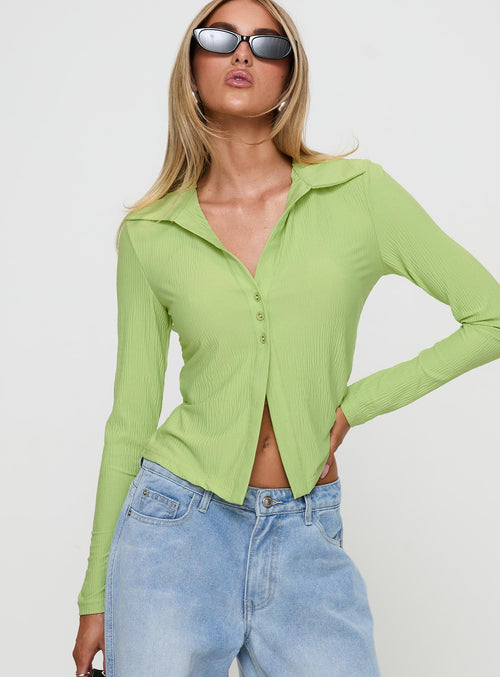 Echoes Long Sleeve Top Green
