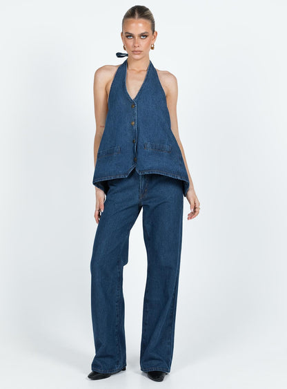 Hills Halter Denim