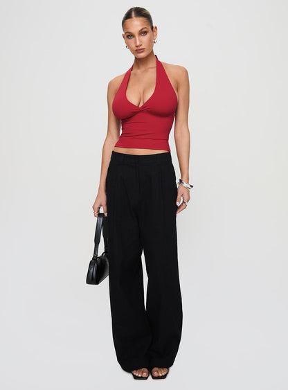 Whimsy Halter Top Red