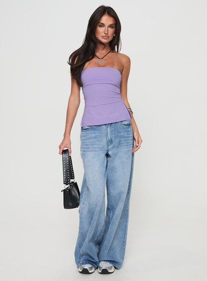 Strutter Strapless Top Purple