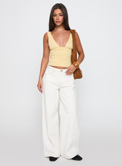 Sublime Ruched Top Yellow