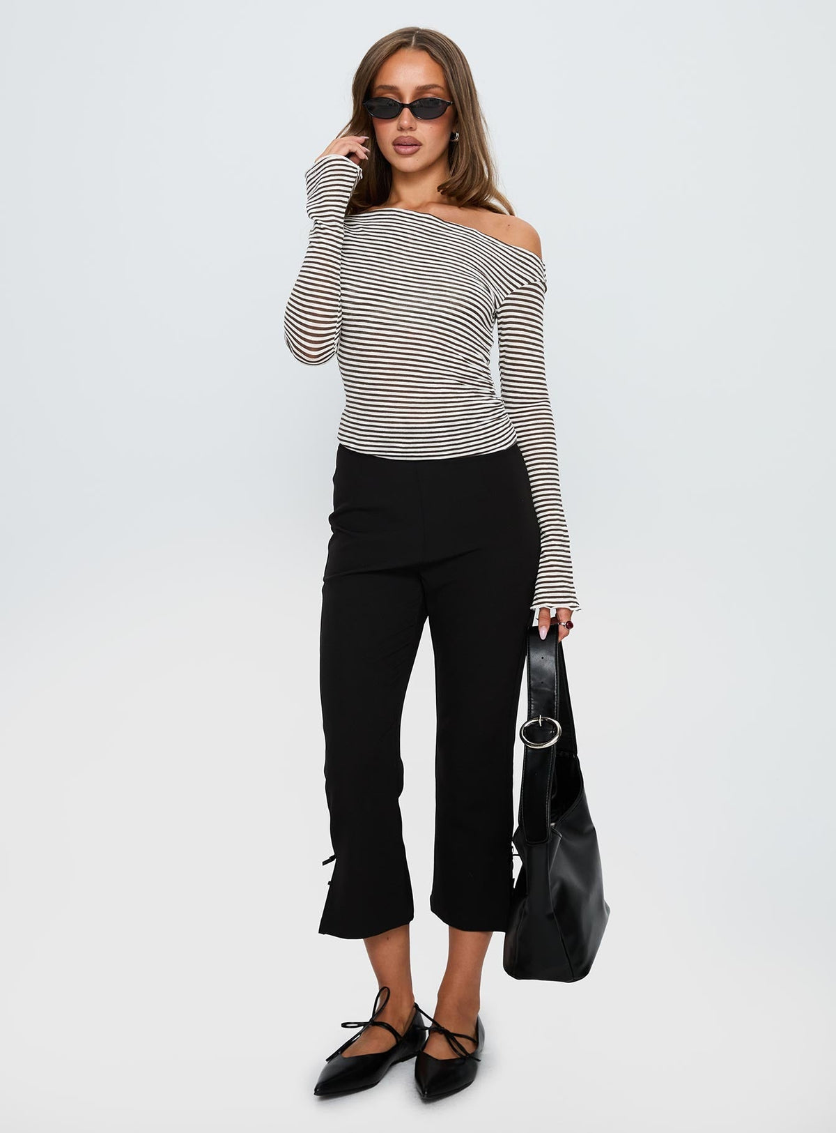 Synergies Long Sleeve Top Brown / White Stripe