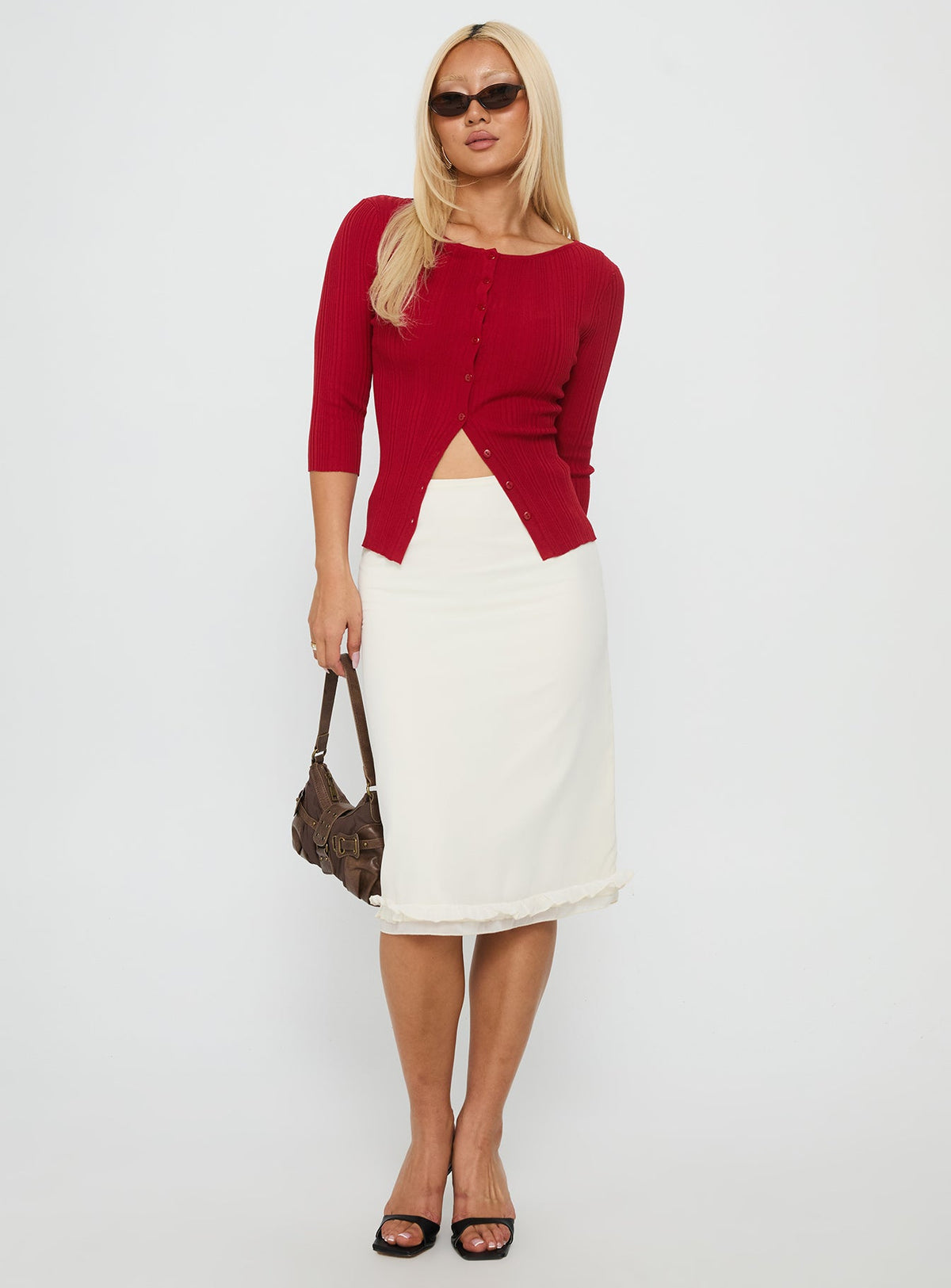 Need My Love 3/4 Sleeve Top Red
