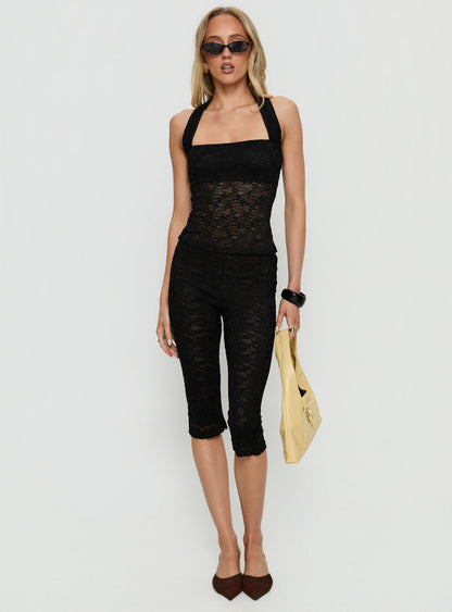 Palisades Halter Top Noir