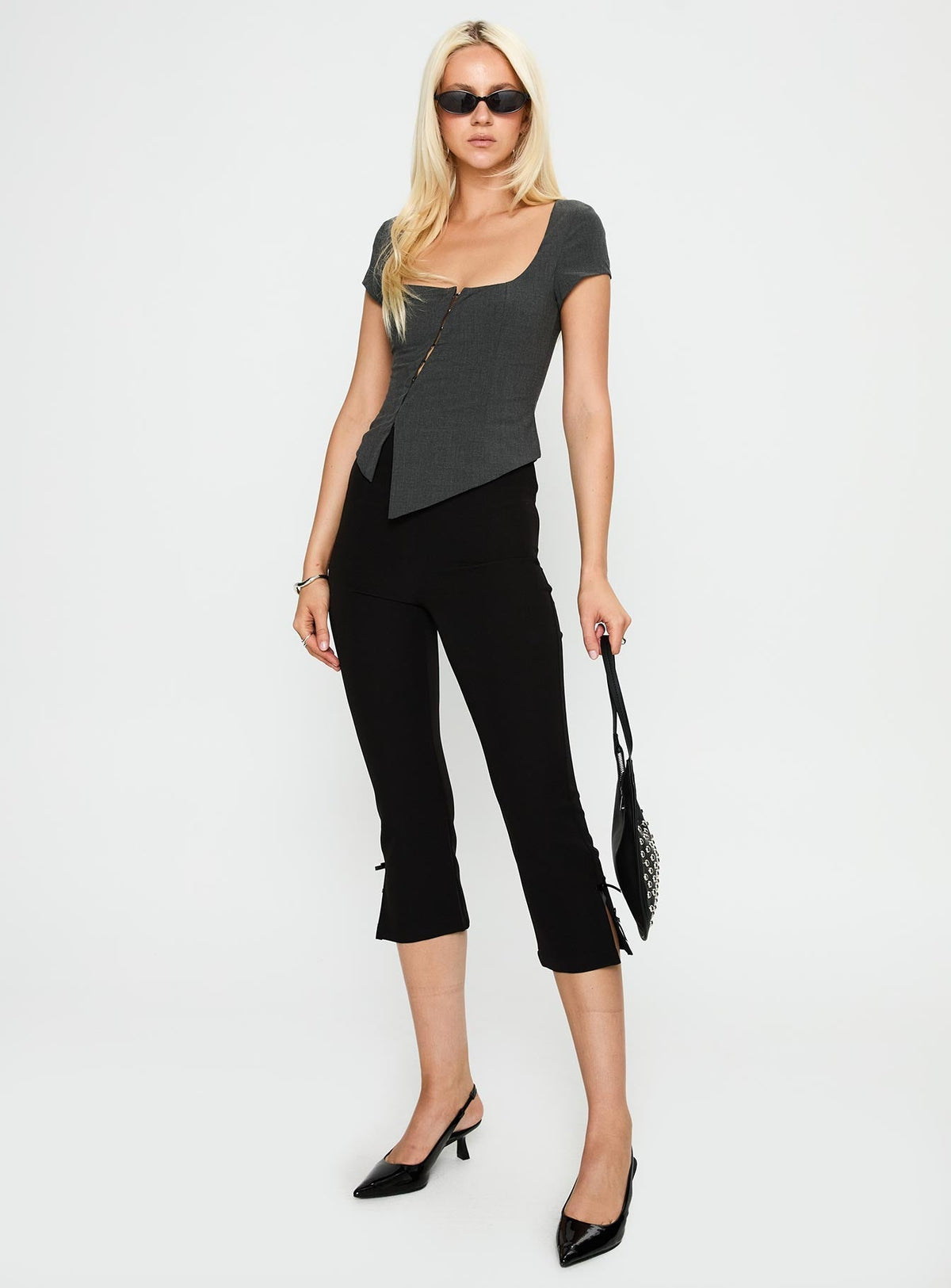 Memory Bliss Asymmetrical Top Grey