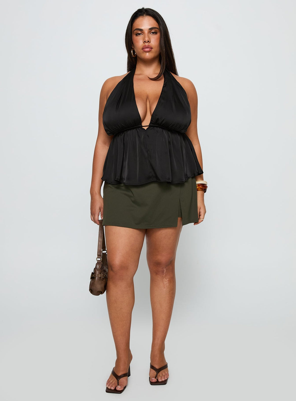 Saddler Halter Top Black Curve
