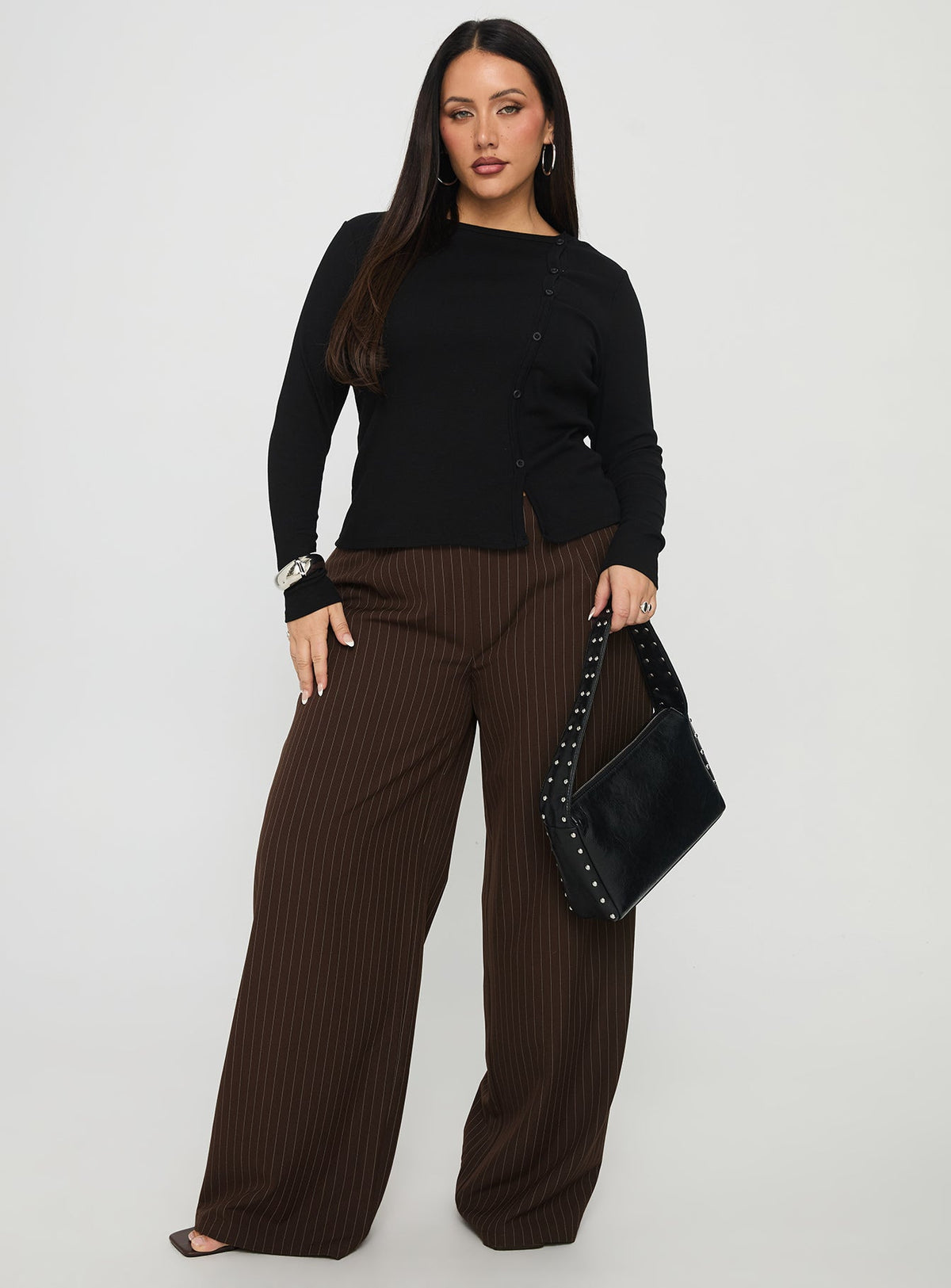 Passoni Long Sleeve Top Black Curve