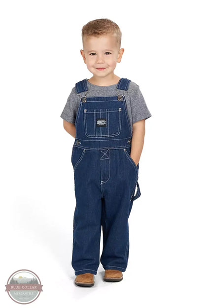 Key 224.45 Toddler Bib Overalls in Denim Front View