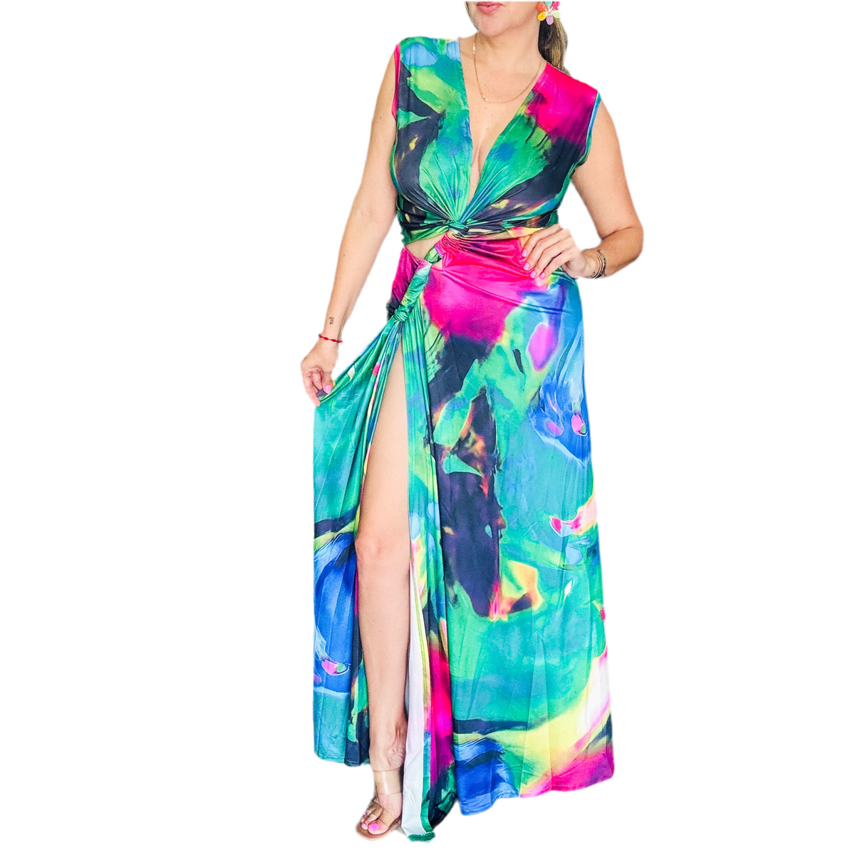 Twist cutout dress