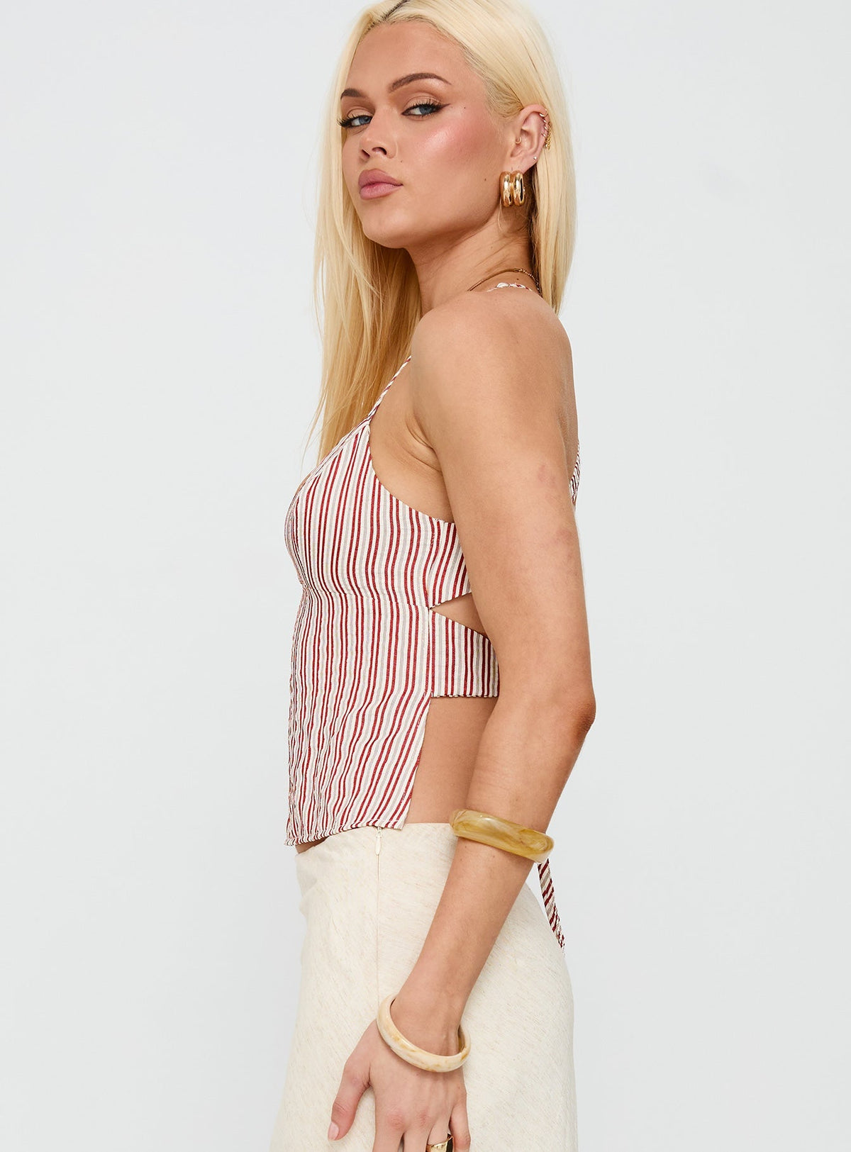 Candid Top Red Stripe