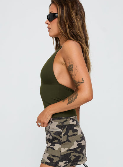 Impress Me Halter Top Green