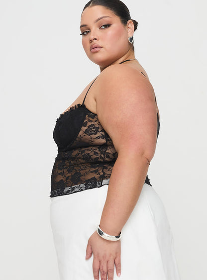 Kerr Lace Top Black Curve