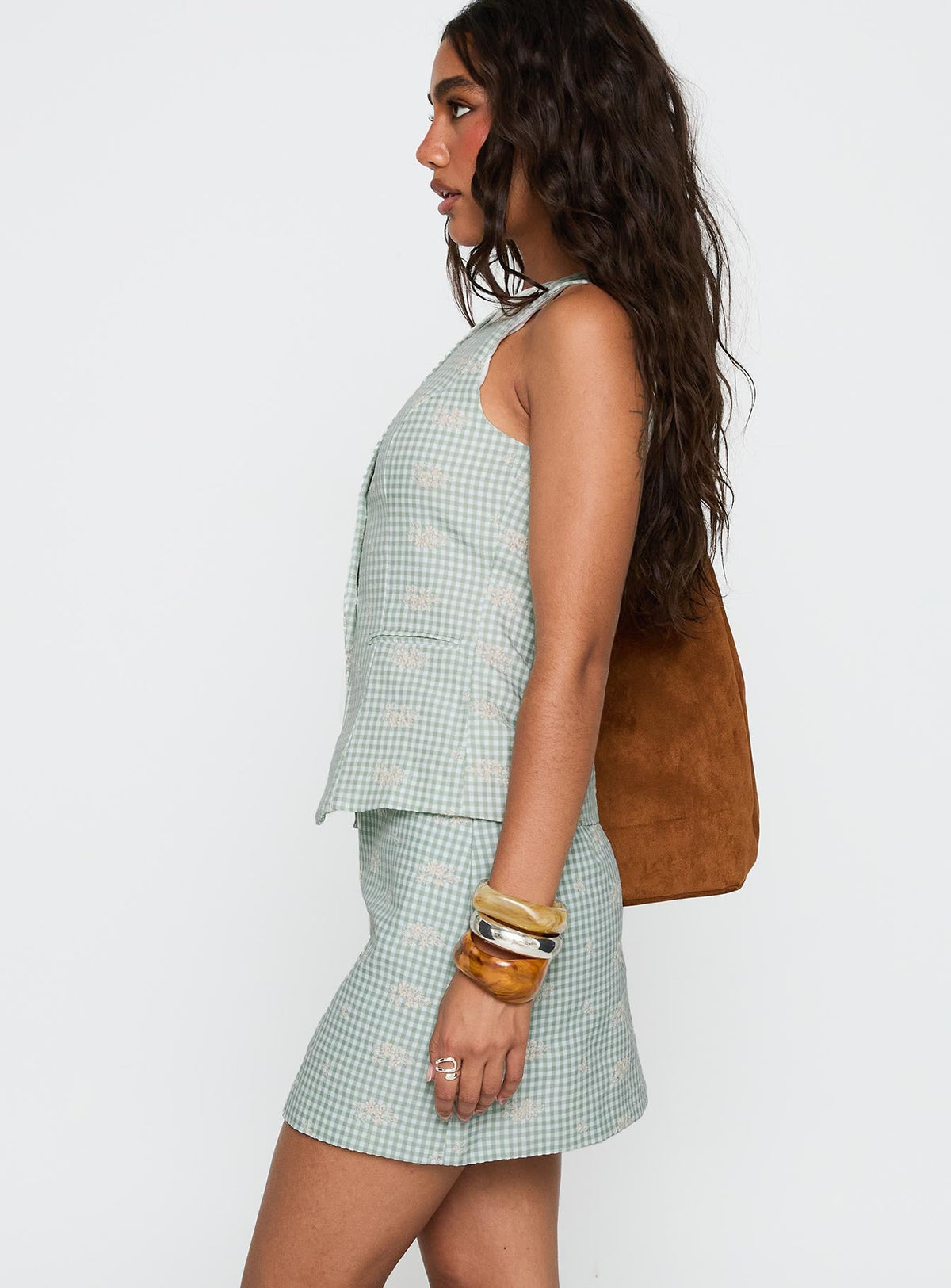 Worth It Button Up Top Green Check
