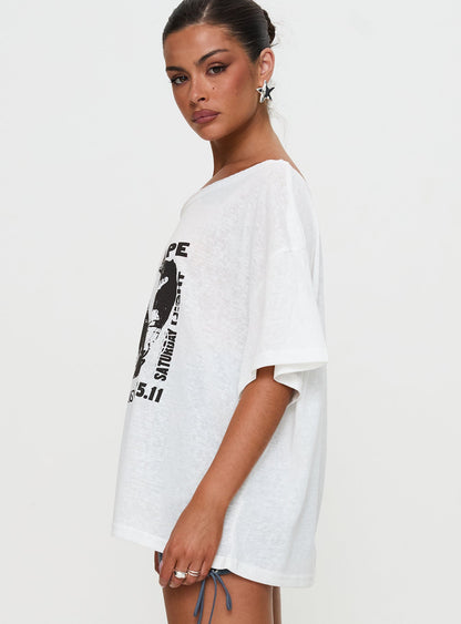 Kippa Off The Shoulder Tee White