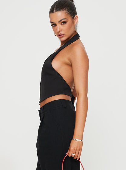 Je Suis Halter Top Onyx