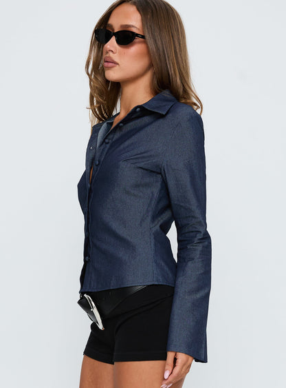 Anni Shirt Blue Denim