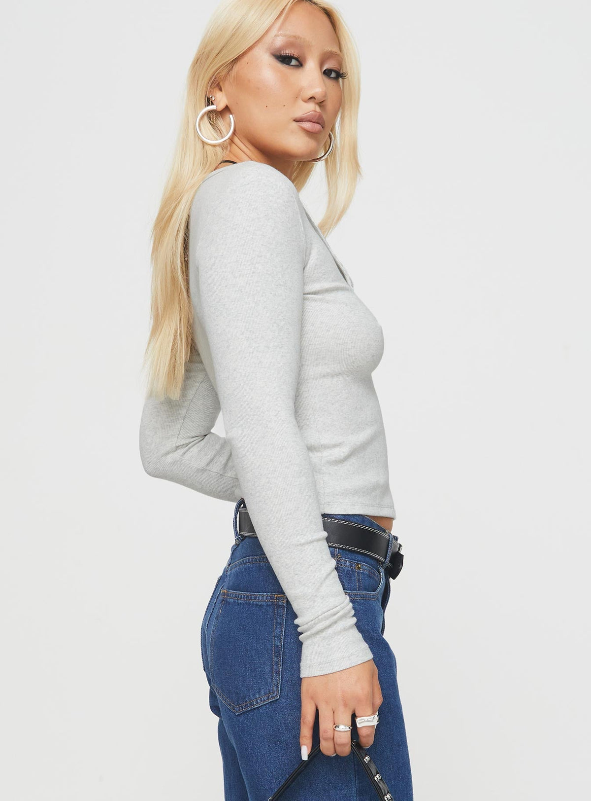 Passoni Long Sleeve Top Grey